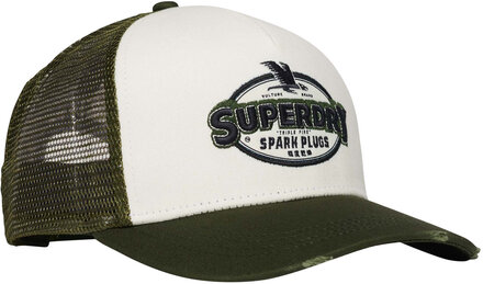 Mesh Trucker Cap Accessories Headwear Caps Green Superdry
