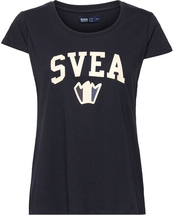 Jessica Tee T-shirts & Tops Short-sleeved Marineblå Svea*Betinget Tilbud