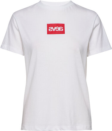 Everyday Square Logo Tee T-shirts & Tops Short-sleeved Hvit Svea*Betinget Tilbud