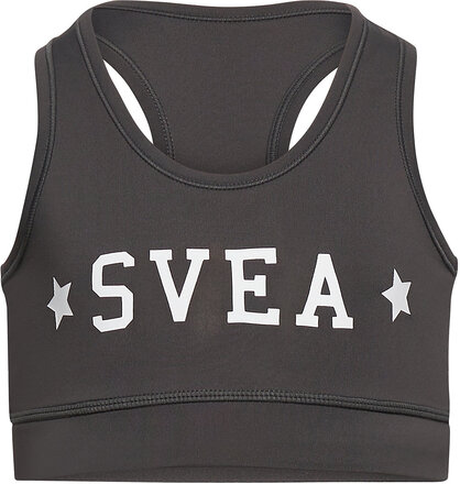 K. Sporty Star Top Night & Underwear Underwear Tops Svart Svea*Betinget Tilbud