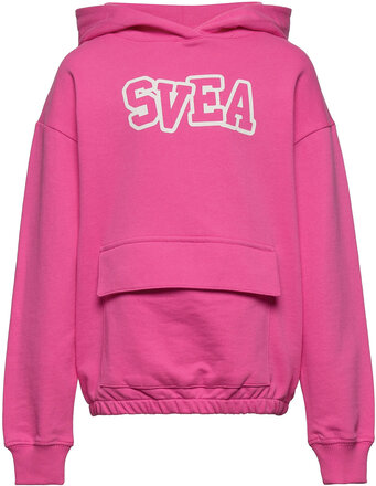 K. Pocket Hood Sport Sweatshirts & Hoodies Hoodies Pink Svea