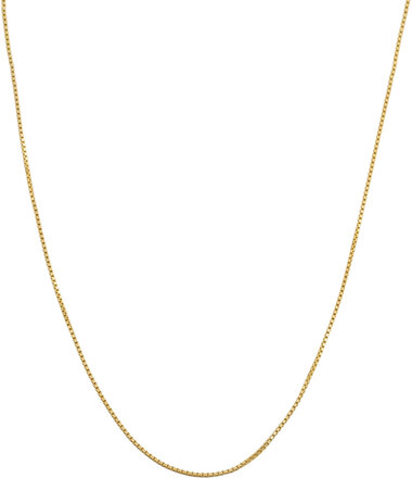 Beloved Long Box Chain Gold Accessories Jewellery Necklaces Chain Necklaces Gull Syster P*Betinget Tilbud