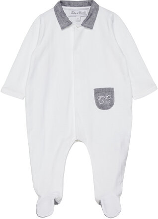 Feuillage Sleepsuit Pyjamas Sie Jumpsuit White Tartine Et Chocolat