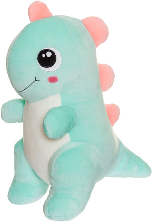 Squeezie, Sitting Dino, Pistacchio Toys Soft Toys Stuffed Animals Multi/patterned Teddykompaniet