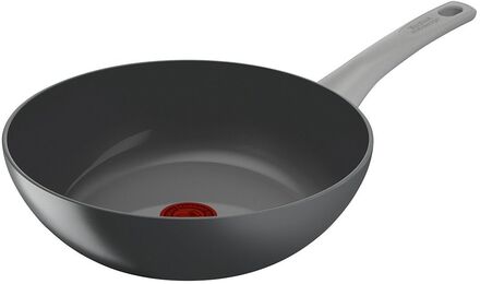 Renew On Wokpan 28 Cm Grey Home Kitchen Pots & Pans Frying Pans Black Tefal