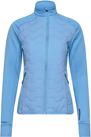 Txlite Hybrid Midlayer Zip Woman Sport Sweatshirts & Hoodies Fleeces & Midlayers Blue Tenson