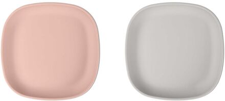 Plate Silic 2-Pack Home Meal Time Plates & Bowls Plates Pink That's Mine