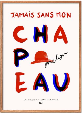 Tpc X Another Art Project - Le Chapeau Rond & Rouge Home Decoration Posters & Frames Posters Gallery Walls Multi/patterned The Poster Club