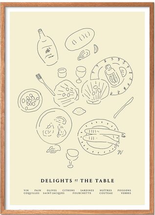 Tpc X Isabelle Vandeplassche - Delights At The Table Home Decoration Posters & Frames Posters Food Multi/patterned The Poster Club