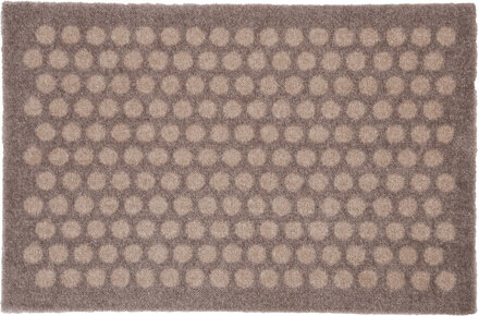 Floormat Polyamide, 60X40 Cm, Dot Design Home Textiles Rugs & Carpets Door Mats Beige Tica Copenhagen*Betinget Tilbud
