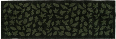 Floormat Polyamide, 200X67 Cm, Leaves Design Home Textiles Rugs & Carpets Hallway Runners Grønn Tica Copenhagen*Betinget Tilbud