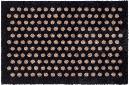 Floormat Polyamide, 60X40 Cm, Dot Design Home Textiles Rugs & Carpets Door Mats Black Tica Copenhagen