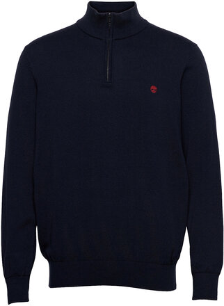 Williams River 1/2 Zip Knitwear Half Zip Pullover Marineblå Timberland*Betinget Tilbud