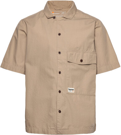 Wf Roc Shop Shirt Kortermet Skjorte Beige Timberland*Betinget Tilbud