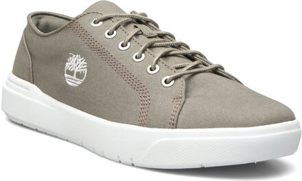 Seneca Bay Low Lace Up Sneaker Light Taupe Canvas Designers Sneakers Low-top Sneakers Green Timberland