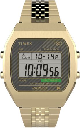 Timex T80 Steel 36Mm Stainless Steel Bracelet Watch Accessories Watches Digital Watches Gold Timex