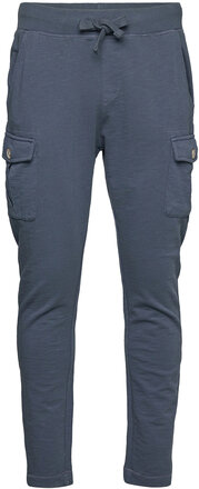 Naturally Dyed Sweatpants Trousers Cargo Pants Blå Tom Tailor*Betinget Tilbud