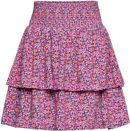 All Over Printed Flower Skirt Dresses & Skirts Skirts Midi Skirts Pink Tom Tailor