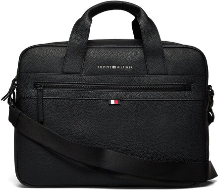Essential Pu Computer Bag Datorväska Väska Black Tommy Hilfiger