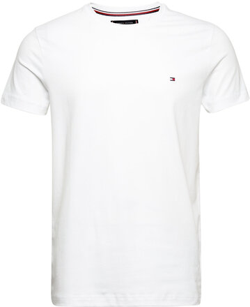 Core Stretch Slim C-Neck Tee T-shirts Short-sleeved Hvit Tommy Hilfiger*Betinget Tilbud