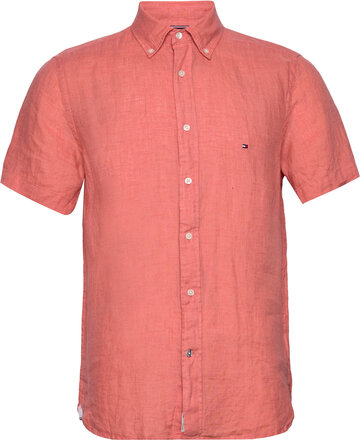 Pigment Dyed Linen Rf Shirt S/S Shirts Linen Shirts Korall Tommy Hilfiger*Betinget Tilbud