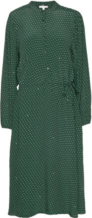 Vis Crepe Paisley Midi Dress Ls Dresses Shirt Dresses Grønn Tommy Hilfiger*Betinget Tilbud