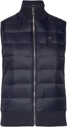 Knit Mix Down Vest Vests Padded Vests Marineblå Tommy Hilfiger*Betinget Tilbud