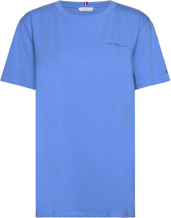1985 Reg Mini Corp Logo C-Nk Ss T-shirts & Tops Short-sleeved Blå Tommy Hilfiger*Betinget Tilbud