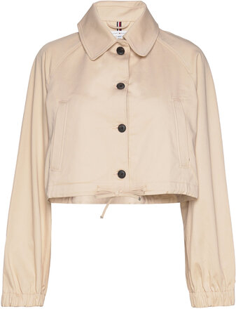Cotton Twill Jacket Outerwear Jackets Light-summer Jacket Beige Tommy Hilfiger