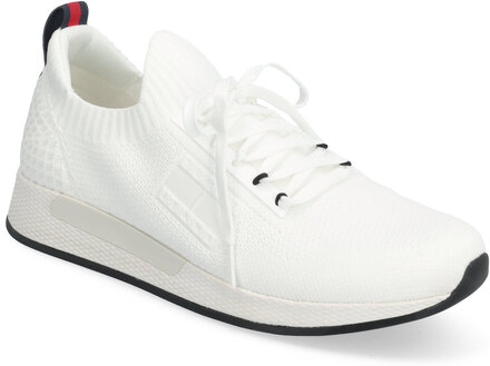 Tjm Elevated Runner Knitted Low-top Sneakers White Tommy Hilfiger