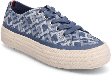 Vulc Rope Monogram Denim Lave Sneakers Blå Tommy Hilfiger*Betinget Tilbud