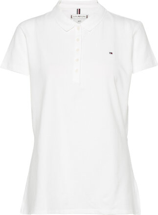 Heritage Short Sleeve Slim Polo Sport T-shirts & Tops Polos White Tommy Sport