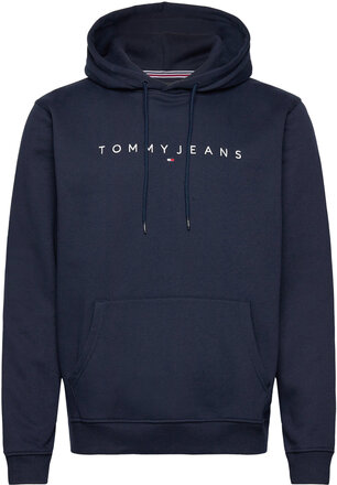 Tjm Reg Linear Logo Hoodie Ext Hettegenser Genser Marineblå Tommy Jeans*Betinget Tilbud