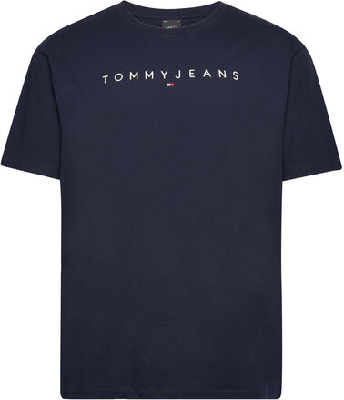 Tjm Reg Linear Logo Tee Ext T-shirts Short-sleeved Marineblå Tommy Jeans*Betinget Tilbud