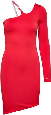 Tjw Logo Tape Bodycon Dress Dresses Bodycon Dresses Rød Tommy Jeans*Betinget Tilbud