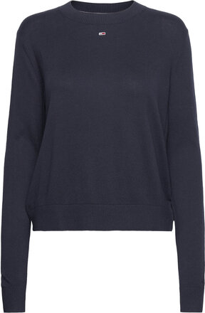 Tjw Essential Crew Neck Sweater Tops Knitwear Jumpers Navy Tommy Jeans