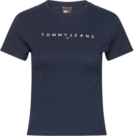 Tjw Slim Linear Tee Ss Ext T-shirts & Tops Short-sleeved Marineblå Tommy Jeans*Betinget Tilbud