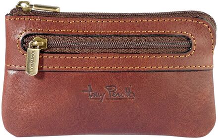 Key Pouch With Zipper And Coin Pocket Designers Wallets Cardholder Brown Tony Perotti