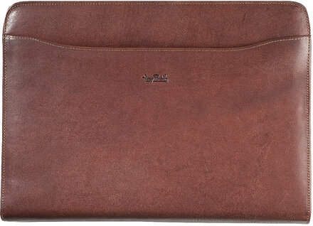 A4 Folder With Zipper Accessories Wallets Classic Wallets Brown Tony Perotti