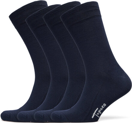 Socks 4P, Bamboo Underwear Socks Regular Socks Navy TOPECO