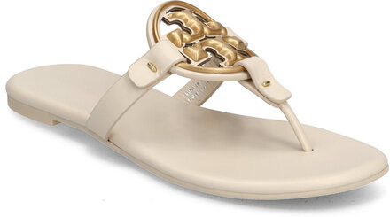 Metal Miller Soft Designers Sandals Flat Cream Tory Burch