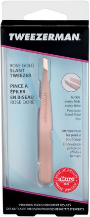 Slant Tweezer Rose Gold Beauty WOMEN Makeup Makeup Tools Tweezers Rosa Tweezerman*Betinget Tilbud