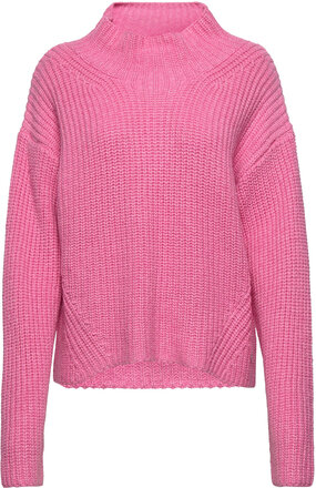 Mischa Funnelneck Tops Knitwear Turtleneck Pink Twist & Tango