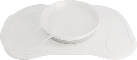 Twistshake Click Mat + Plate 6+M Pastel Green Home Meal Time Plates & Bowls Plates Hvit Twistshake*Betinget Tilbud
