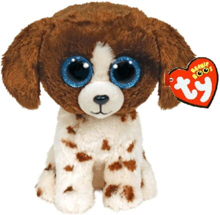 Muddles - Brown/White Dog Med Toys Soft Toys Stuffed Animals Multi/patterned TY