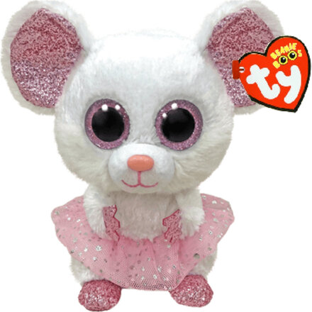 Nina - White Ballerina Mouse Med Toys Soft Toys Stuffed Animals White TY
