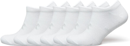 Ua Essential No Show 6Pk Lingerie Socks Footies/Ankle Socks Hvit Under Armour*Betinget Tilbud