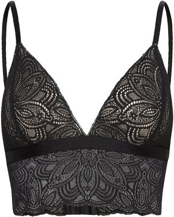 Luna Bralette Lingerie Bras & Tops Soft Bras Bralette Svart Underprotection*Betinget Tilbud