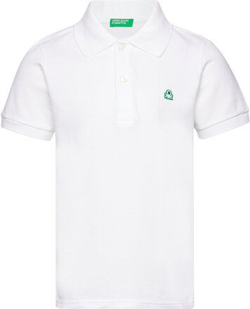Short Sleeves T-Shirt T-shirts Polo Shirts Short-sleeved Polo Shirts Hvit United Colors Of Benetton*Betinget Tilbud