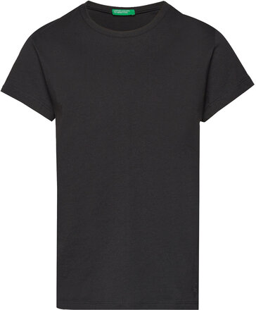 Short Sleeves T-Shirt T-shirts Short-sleeved Svart United Colors Of Benetton*Betinget Tilbud